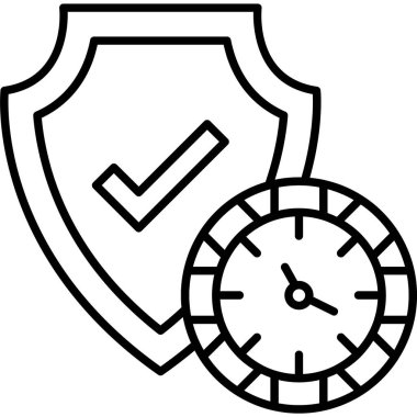 Alarm saati güvenlik simgesi