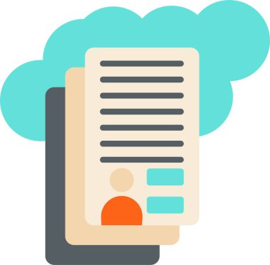 bulut hesaplama vektörü simgesi