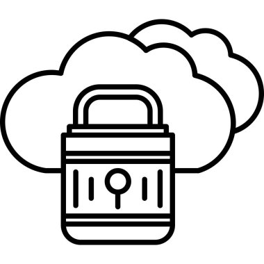 Bulut hesaplama teknolojisi vektör çizimi