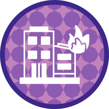 Web Kullanımı için Ateş Simgesi ve Basit Vektör İllüstrasyonu