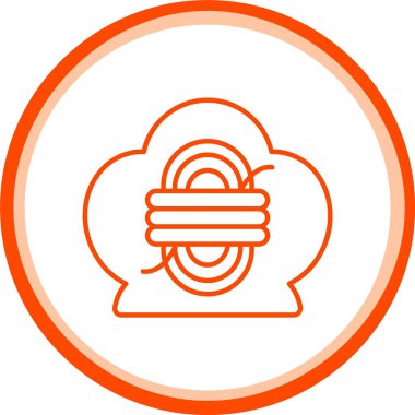 Web Kullanımı için Halat Simgesi, Basit Vektör İllüstrasyonu