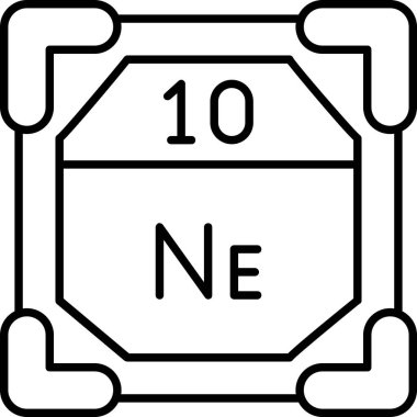 periyodik tablo simgesi, vektör illüstrasyonu