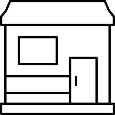 Eve. Web simgesi basit illüstrasyon