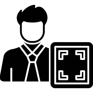 İş adamı simgesi vektör illüstrasyonu