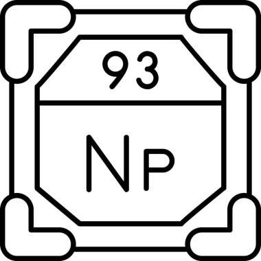 Kimyasal simge için bir simgenin periyodik tablosunun vektör çizimi