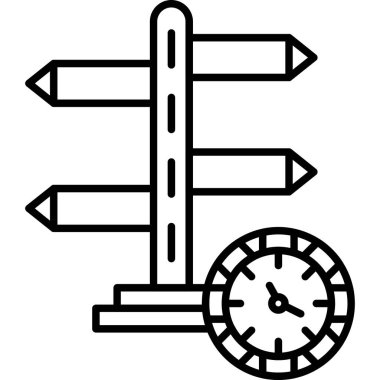 pusula simgesi, vektör illüstrasyonu