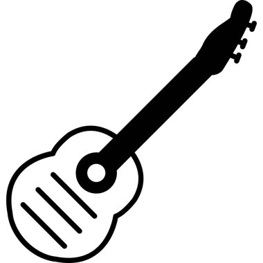 gitar enstrüman simgesi ana hat biçiminde