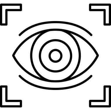 Göz. Web simgesi basit illüstrasyon