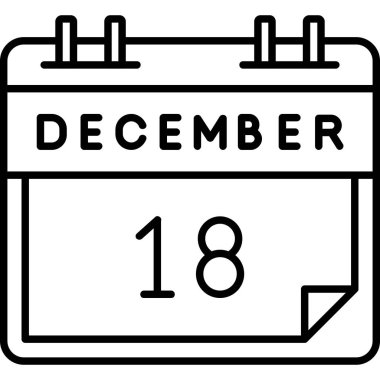 Aralık simgesi tasarımı, Aralık takvimi tarihi, gün ayı aralığı ve 9 tema vektör illüstrasyonlu takvim