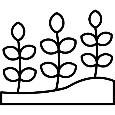 Bahçe ikonu. Vektör çizimi. bahçe simgesi