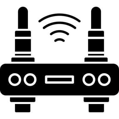 Kablosuz. Web simgesi basit illüstrasyon
