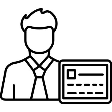 İş adamı simgesi vektör illüstrasyonu