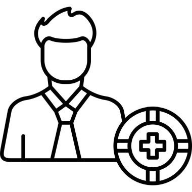 doktor hasta vektör simgesi