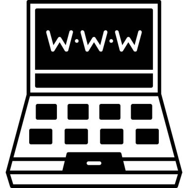 Bilgisayar. Web simgesi basit illüstrasyon