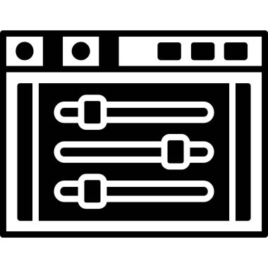 fırın ikonu vektör illüstrasyonu