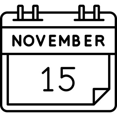 Takvim simgesi tasarımı, vektör illüstrasyonu