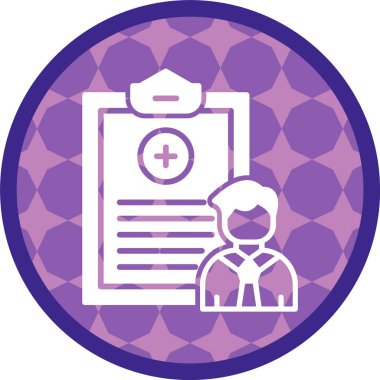 Web kullanımı için Tıbbi Test Simgesi, Basit Vektör İllüstrasyonu