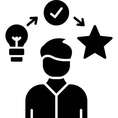 Bir fikrim var. Web simgesi basit illüstrasyon