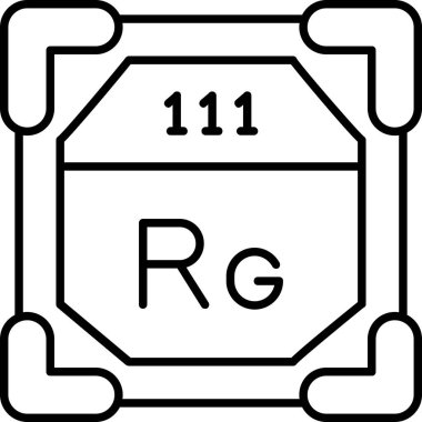 Periyodik tablodaki elementin vektör illüstrasyonu