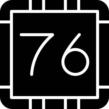 7 numaralı simge vektör illüstrasyonu