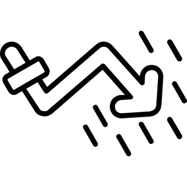 Kırık araba kazası simgesi, taslak biçimi