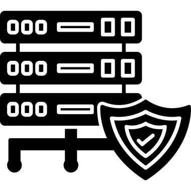 veri koruma sunucu simgesi, basit biçim