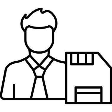 iş adamı simgesi vektör illüstrasyonu