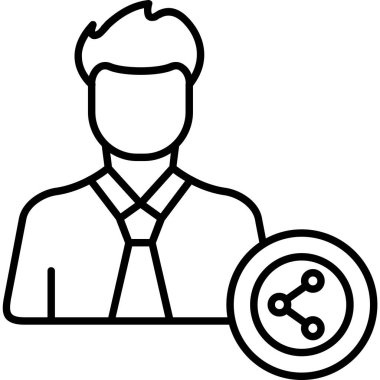 İş adamı simgesi vektör illüstrasyonu