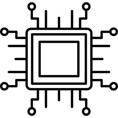devre kartı simgesi, vektör illüstrasyonu