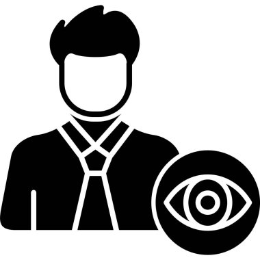 iş adamı simgesi, basit vektör illüstrasyonu