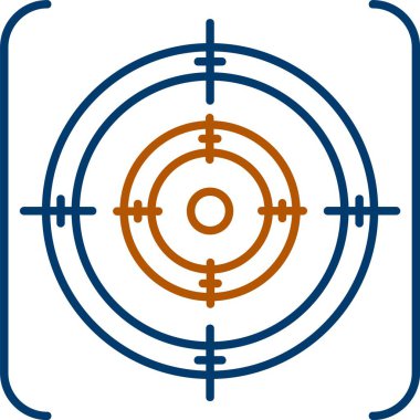 Web Kullanımı için Hedef Simgesi, Basit Vektör İllüstrasyonu