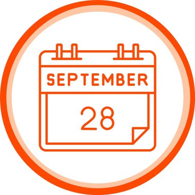 28 Eylül Simgesi, Web Kullanımı için Basit Vektör İllüstrasyonu