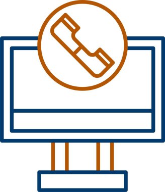 Web Kullanımı için Basit Vektör İllüstrasyonu Telefon Çağrısı Simgesi