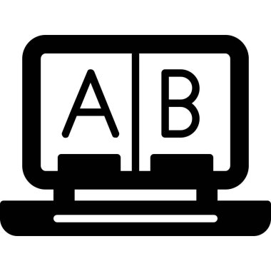 dizüstü bilgisayar simgesi, vektör illüstrasyonu