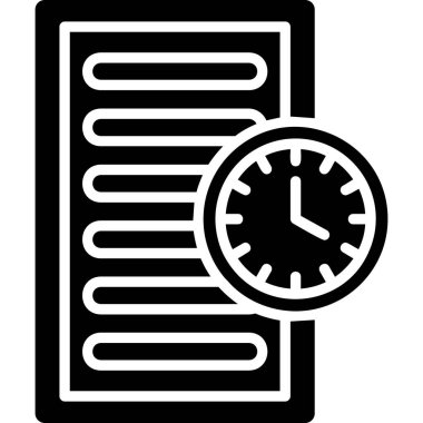 Web ve mobil için vektör simgesi. saatin düz tasarımı