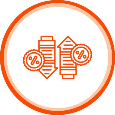 Web kullanımı için İndirim Simgesi, Basit Vektör İllüstrasyonu