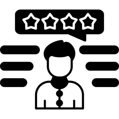 Müşteri servisi simgesi, basit vektör illüstrasyonu