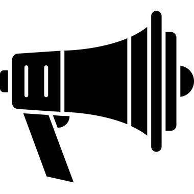 duyuru megafon simgesi, basit biçim
