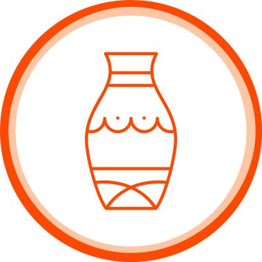 Web kullanımı için Vazo Simgesi, Basit Vektör İllüstrasyonu