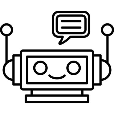 Laptop sohbet simgesi, özet biçimi
