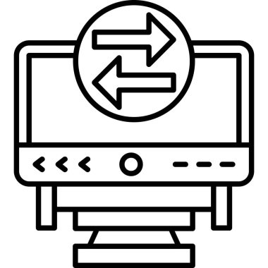 Bilgisayar. Web simgesi basit illüstrasyon