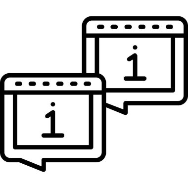 Sohbet mesajı simgesi, özet biçimi