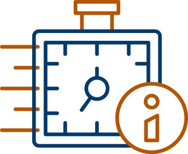 Web Kullanımı için Zaman Simgesi, Basit Vektör İllüstrasyonu