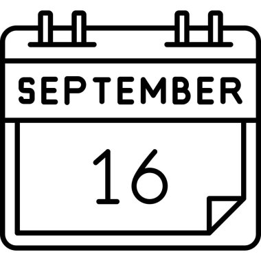 Takvim 11 Eylül vektör simgesi