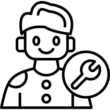 avatar erkek simgesi ana hatlar biçiminde