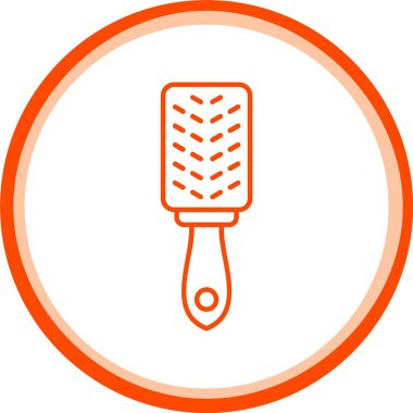 Saç fırçası Simgesi, Web Kullanımı için Basit Vektör İllüstrasyonu