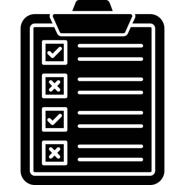 Kontrol listesi. Web simgesi basit illüstrasyon