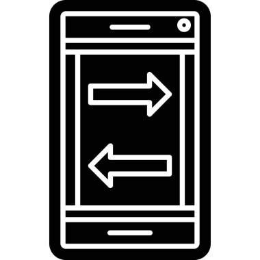 Cep telefonu simgesi, vektör illüstrasyonu