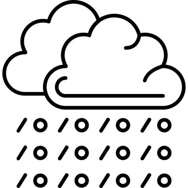 Yağmur. Web simgesi basit illüstrasyon