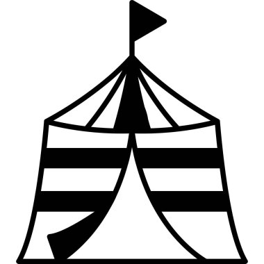 Çadır. Web simgesi basit illüstrasyon